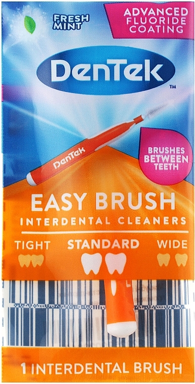 Міжзубні щітки для стандартних проміжків, помаранчеві - DenTek Easy Brush — фото N1