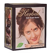 Хна для волосся, темно-коричнева - Herbul Dark Brown Henna — фото N2