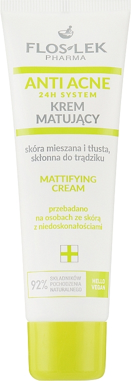 УЦІНКА Крем для обличчя - Floslek Mattifying Mixed Oily And Acne-prone Skin Cream * — фото N1