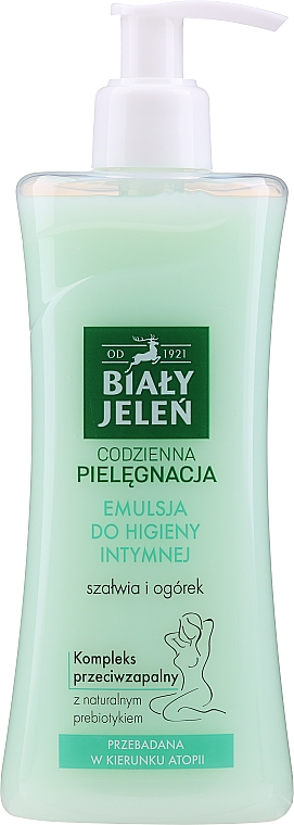 Гипоаллергенная эмульсия для интимной гигиены с шалфеем и огурцом - Bialy Jelen Hypoallergenic Emulsion For Intimate Hygiene — фото N1