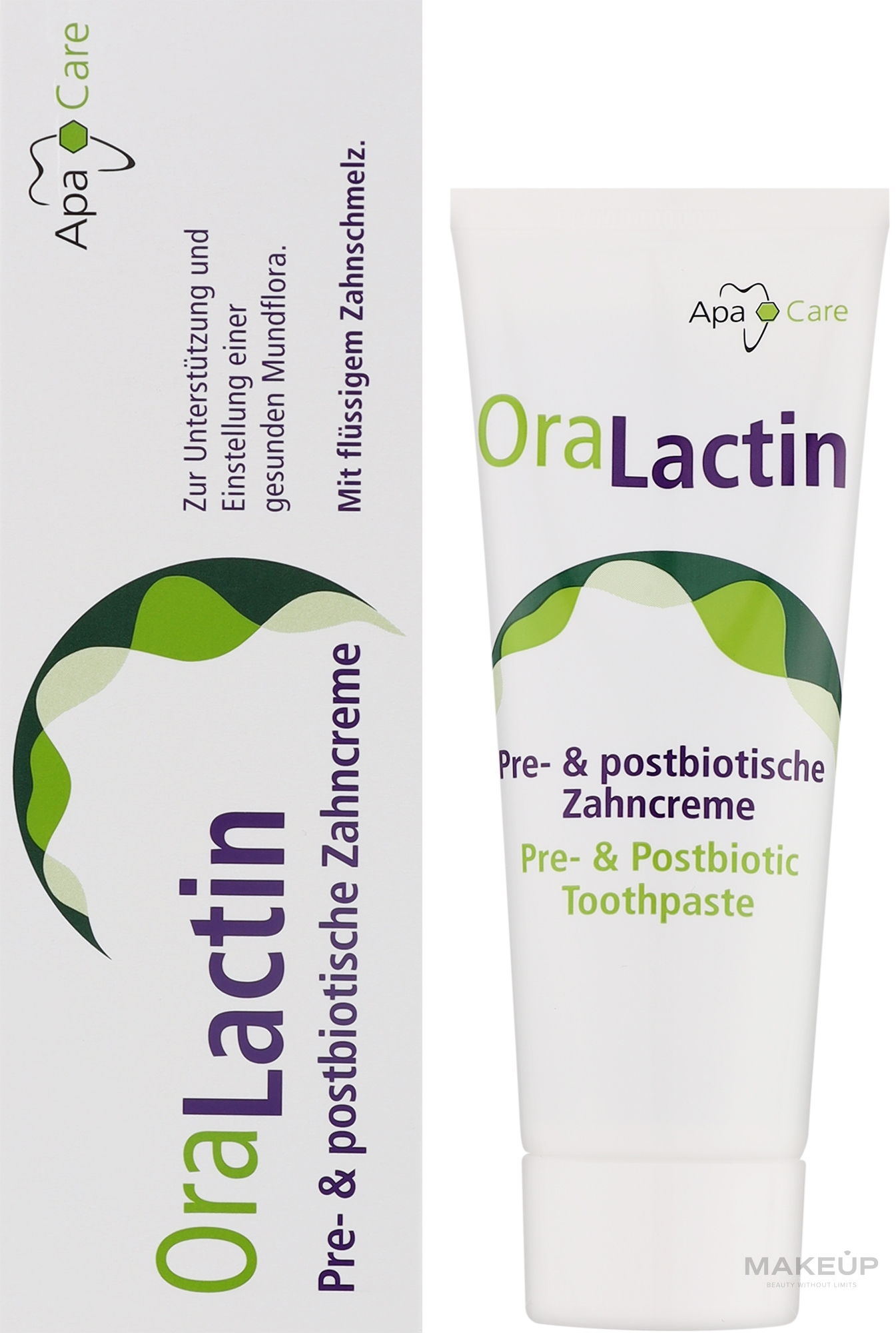 Пре- та постбіотична зубна паста - Apa Care OraLactin — фото 75ml