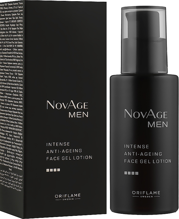 Увлажняющий гель-крем против старения кожи - Oriflame NovAge Men Intense Anti-Ageing Face Gel Lotion — фото N2
