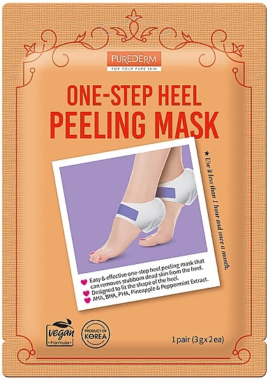 Маска-пілінг для п'ят - Purederm One-step Heel Peeling Mask — фото N1