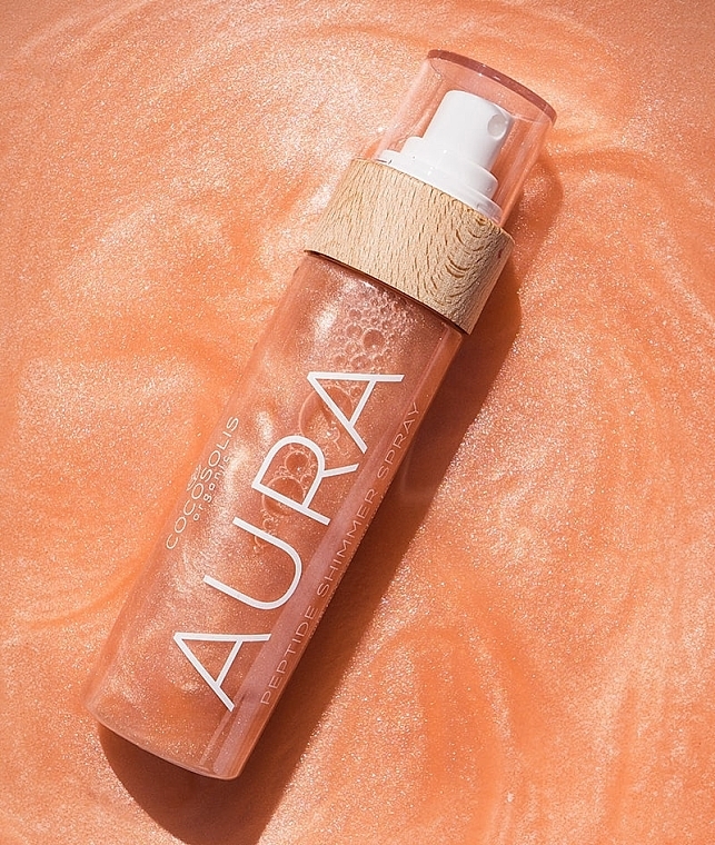 Мерехтливий спрей із пептидами для обличчя, тіла та волосся - Cocosolis Aura Peptide Shimmer Spray — фото N3