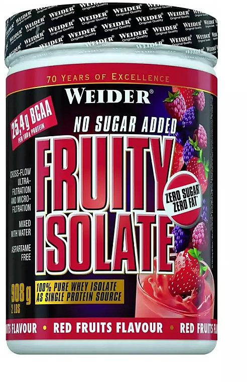 Ізолят сироваткового протеїну "Червоні фрукти"  - Weider Fruity Isolate Red Fruits — фото N1
