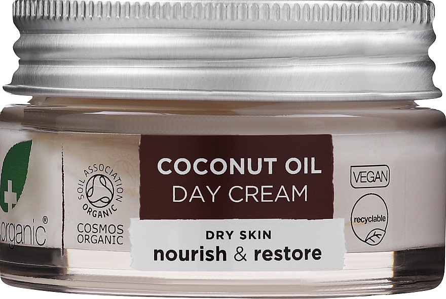 Дневной крем для лица "Кокосовое масло" - Dr. Organic Bioactive Skincare Virgin Coconut Oil Day Cream — фото N1
