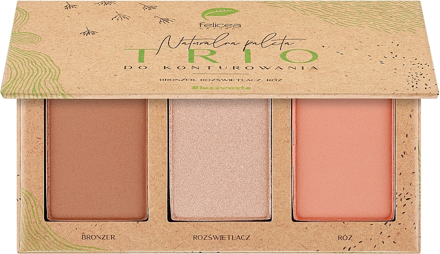 УЦІНКА Палетка для макіяжу - Felicea Natural Trio Palette * — фото N1