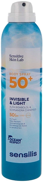 Солнцезащитный спрей для тела - Sensilis Invisible & Light Body Spray SPF50+ — фото N1