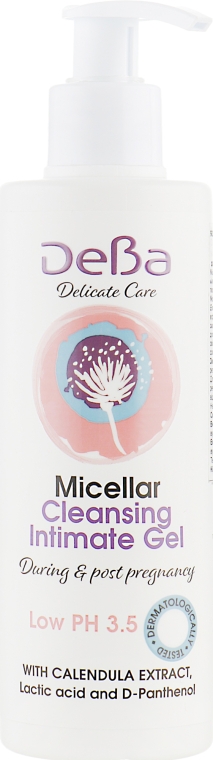 Гель міцелярний для інтимної гігієни з календулою і молочною кислотою - DeBa Delicate Care Gel