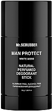 Парфумований дезодорант «Білий мох» - Mr.Scrubber Man Protect White Moss Natural Perfumed Deodorant Stick — фото N1