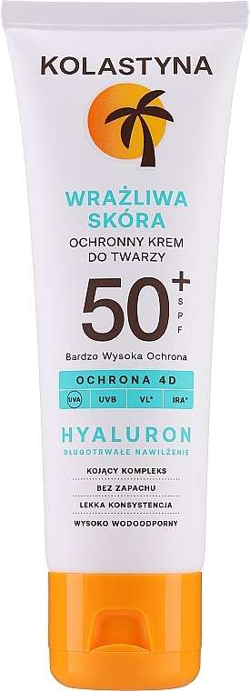 Защитный крем для лица для чувствительной кожи SPF50+ - Kolastyna Sensitive Skin SPF50+ — фото N2