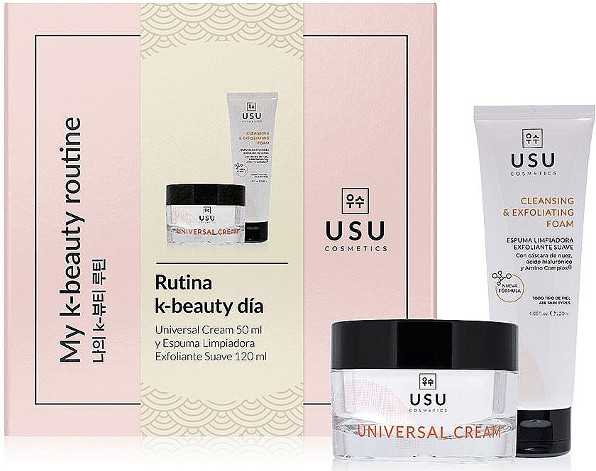 Набір - Usu Cosmetics Rutina K-Beauty Dia (foam/120ml + cr/50ml) — фото N1