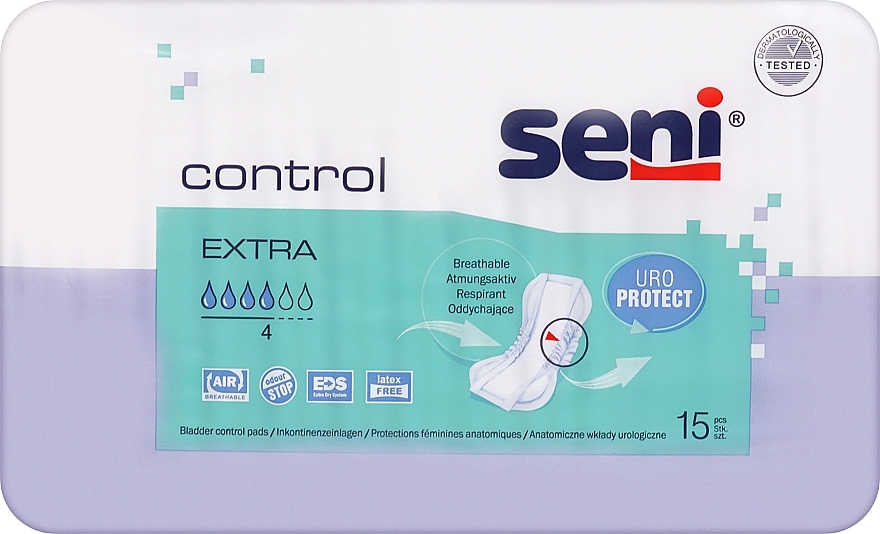 Прокладки урологические "Control Extra", 15 шт. - Seni — фото N1