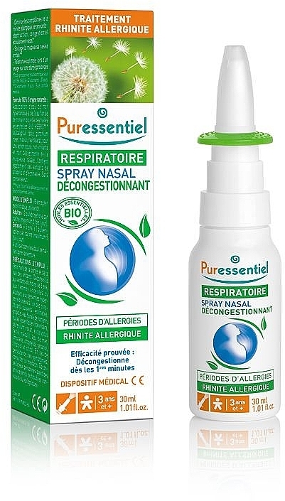 Назальный спрей - Puressentiel Respiratory Decongestant Nasal Spray — фото N2