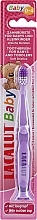 Парфумерія, косметика Зубна щітка "Baby" з ведмедиком, 0-4 років, фіолетова - Lacalut Baby Toothbrush For Babys & Toddlers
