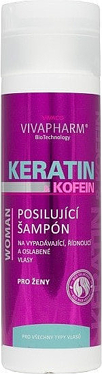 Кератиновий бальзам для волосся, з кофеїном - Vivaco Vivapharm Keratin & Caffeine Regenerating Hair Conditioner — фото N1