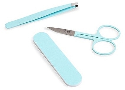 Набір, бірюзовий - IDC Institute Perfect Beauty Set (nail/file/1pcs + sciss/1pcs + tweezer/1pcs) — фото N1