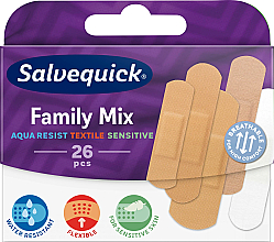 Парфумерія, косметика Сімейний набір пластирів - Salvequick Family Mix