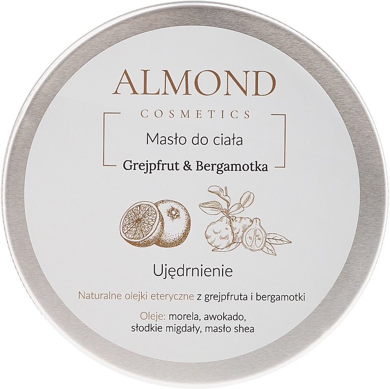 Масло для тела "Грейпфрут и бергамот" - Almond Cosmetics Grapefruit & Bergamot Body Butter — фото N1