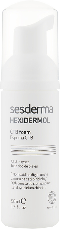 Дезинфицирующая пенка для очистки кожи - SesDerma Laboratories Hexidermol CTB Foam — фото N2