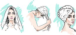 Рушник-тюрбан для сушки волосся, сірий - MAKEUP Hair Drying Towels — фото N4