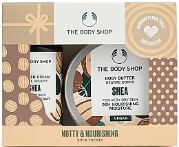 Духи, Парфюмерия, косметика Набор - The Body Shop Nutty & Nourishing Shea Treats (sh/cr/60ml + b/butter/50ml)