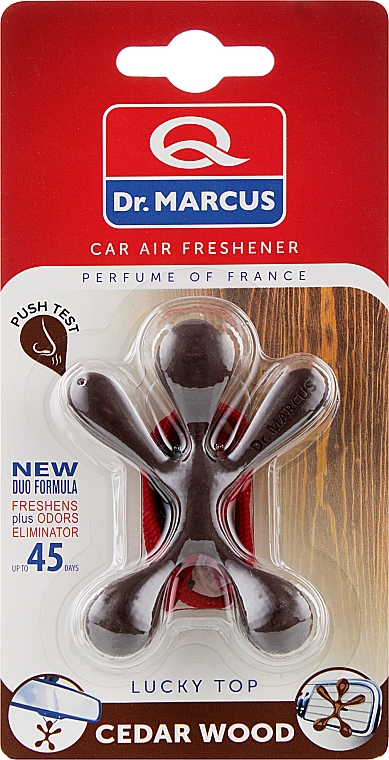 Ароматизатор воздуха для автомобиля "Кедровое дерево" - Dr.Marcus Lucky Top Cedar Wood — фото N1