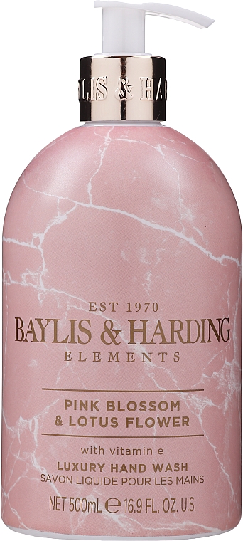Рідке мило для рук - Baylis & Harding Elements Pink Blossom & Lotus Flower Luxury Hand Wash — фото N1