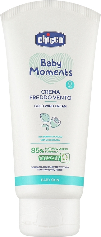 Крем від обвітрювання - Chicco Baby Moments Cold Wind Cream Cocoa Butter — фото N1