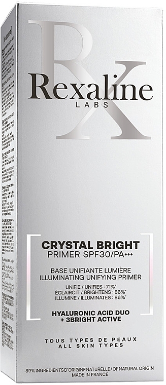 Сонцезахисний праймер для обличчя - Rexaline Crystal Bright Primer SPF30 — фото N2