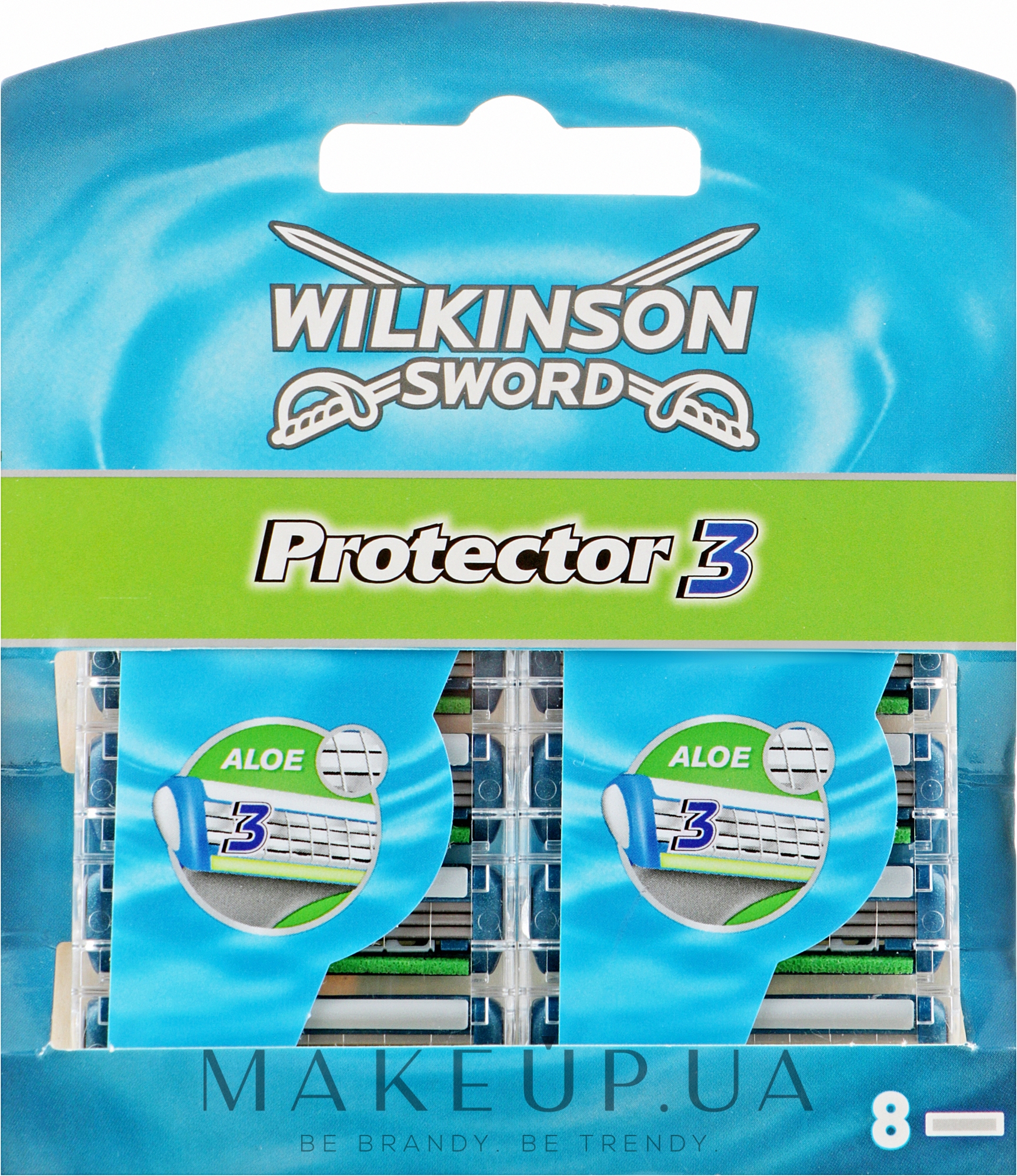 Змінні леза для гоління, 8 шт. - Wilkinson Sword Protector 3 Blades — фото 8шт