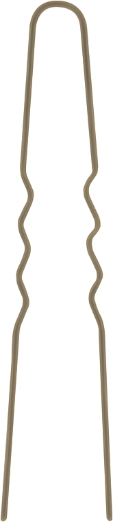 Шпильки для волос волнистые без наконечника 50 мм, коричневые - Tico Professional — фото N2