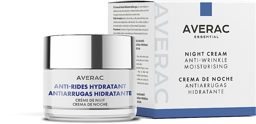 Нічний зволожувальний крем проти зморщок - Averac Essential Anti-Rides Hydrating Night Cream