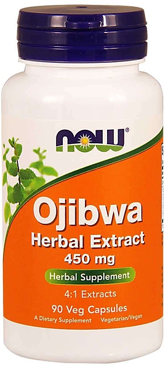 Трав'яний екстракт оджибве, 450 мг - Now Foods Ojibwa Herbal Extract Veg Capsules — фото N1