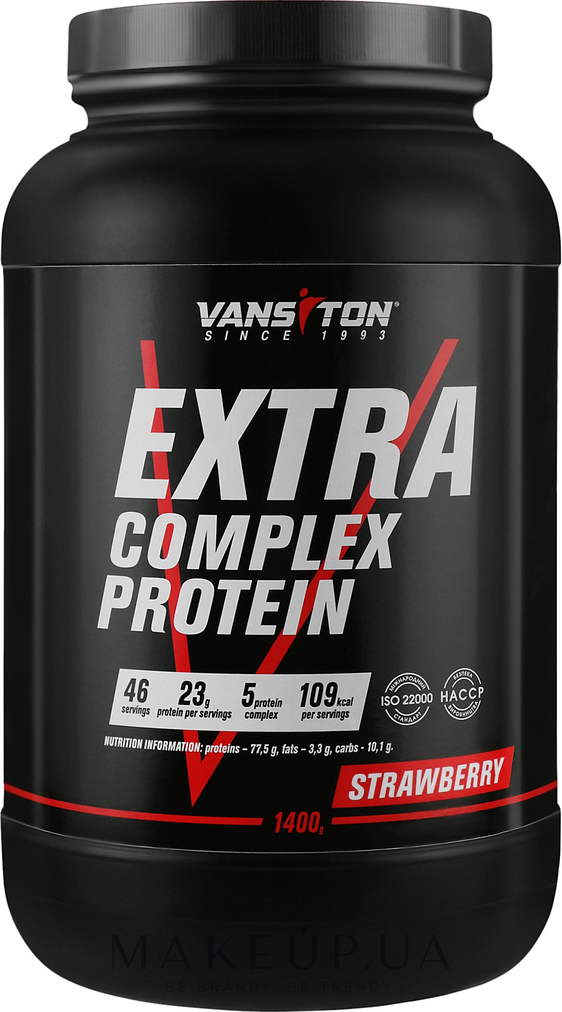 Протеїн екстра «Полуниця» - Vansiton Extra Complex Protein Strawberry — фото 1400g