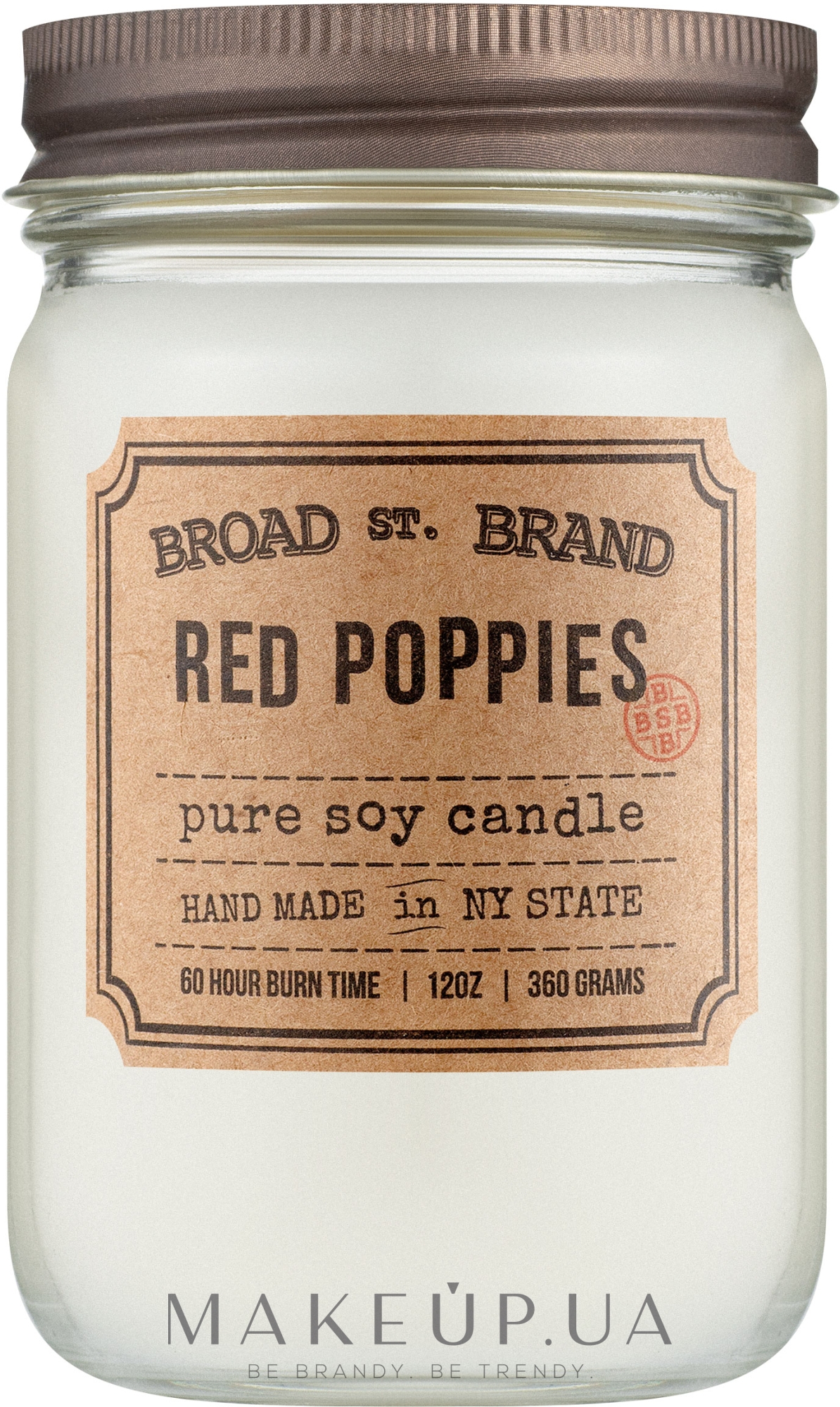 Kobo Broad St. Brand Red Poppies - Ароматична свічка — фото 360g