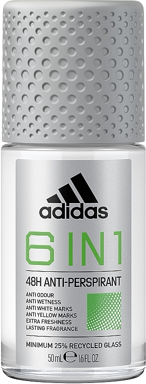 Дезодорант-антиперспірант кульковий - Adidas 6 in 1 48H Anti-Perspirant — фото N1