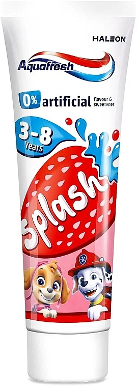 Зубная паста для детей 3-8 лет, клубничная - Aquafresh Splash Toothpaste Strawberry — фото N1