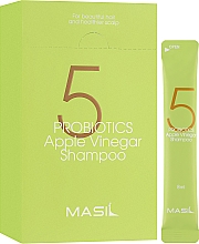 Мягкий безсульфатный шампунь с проботиками и яблочным уксусом - Masil 5 Probiotics Apple Vinegar Shampoo (пробник) — фото N2