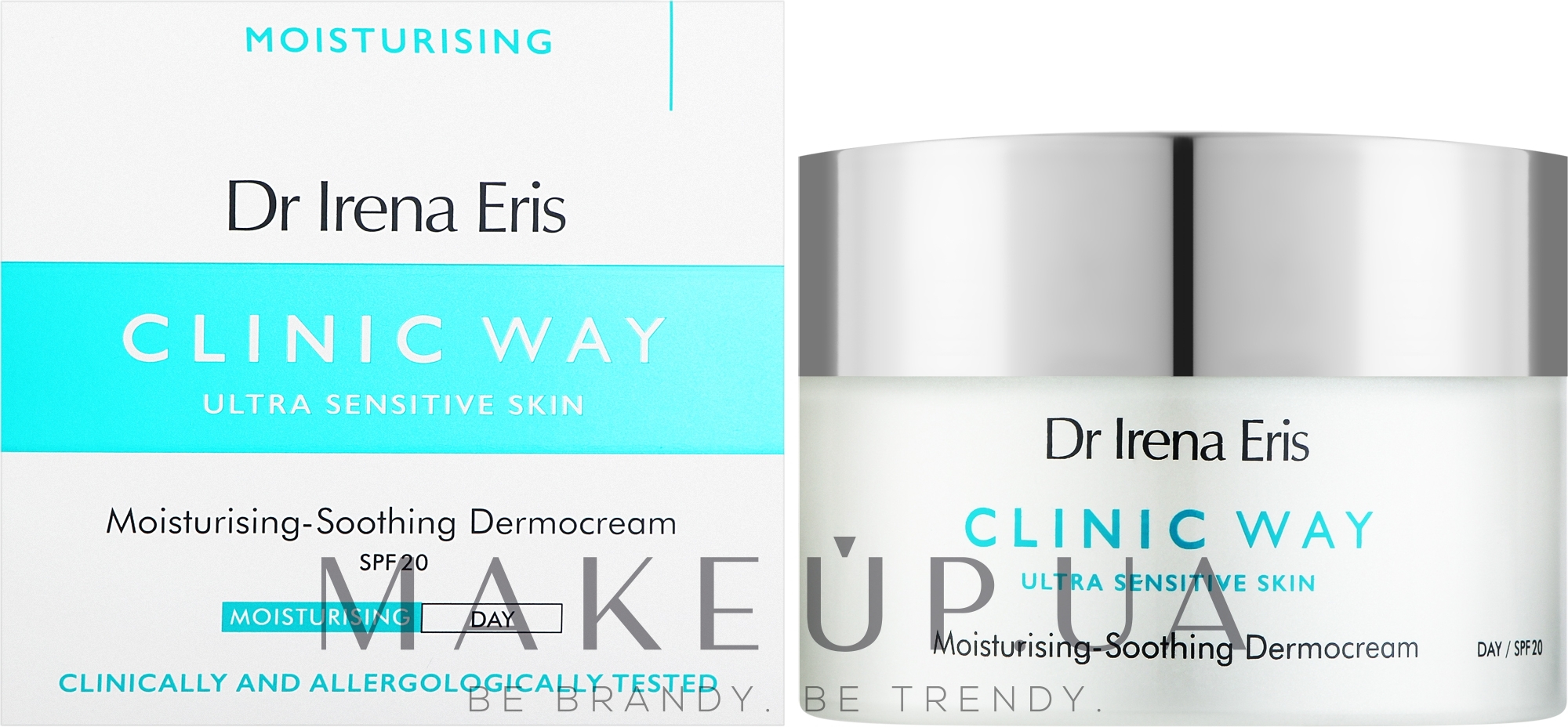 Зволожувальний та заспокійливий денний крем для обличчя - Dr. Irena Eris Clinic Way Moisturising-Soothing Dermocream Day SPF20 — фото 50ml