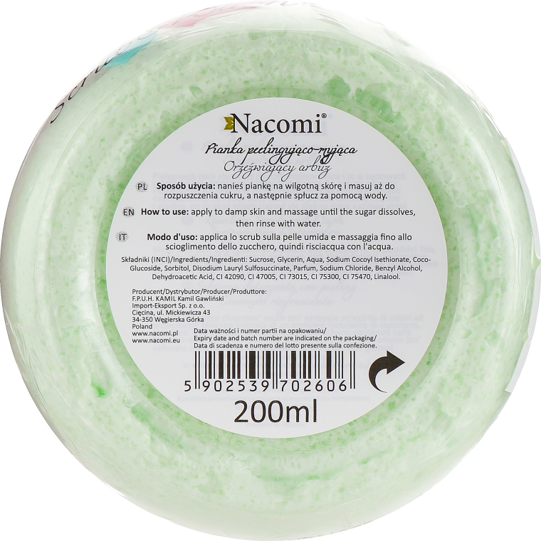 Скраб для тіла, з ароматом кавуна - Nacomi Rainbow Scrub & Wash — фото N2