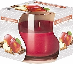 Ароматична свічка "Кориця та яблуко" у склянці - Bispol Scented Candle — фото N1