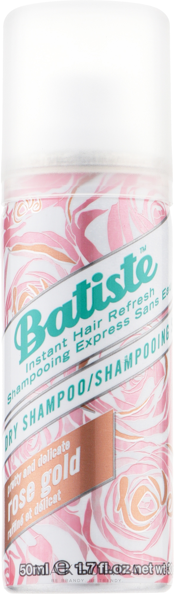 Сухой шампунь - Batiste Rose Gold Dry Shampoo — фото 50ml