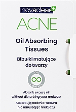 Матирующие салфетки для лица - Novaclear Acne Oil Absorbing Tissues — фото N1