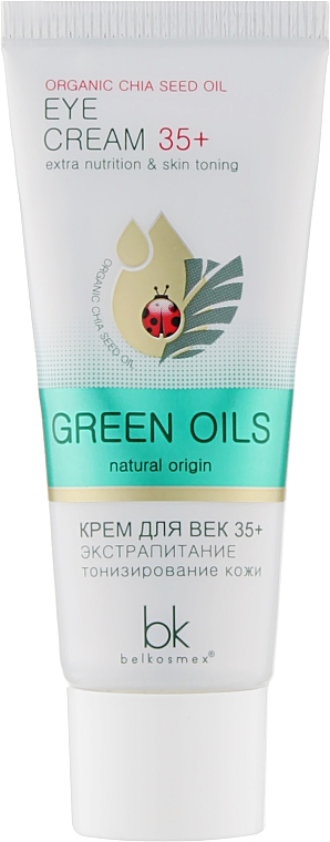 Крем для век 35+ экстрапитание и тонизирование кожи - BelKosmex Green Oils Eye Cream