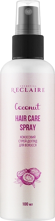 Кокосовий спрей-догляд для волосся - Reclaire Coconut Hair Care Sptay — фото N1