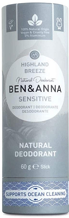 Дезодорант "Хайленд Бриз" (картон) - Ben&Anna Natural Deodorant Sensitive Highland Breeze — фото N1