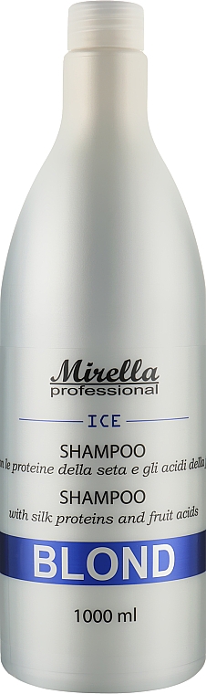 Шампунь для світлого, сивого і освітленого волосся - Mirella Blond Shampoo — фото N3
