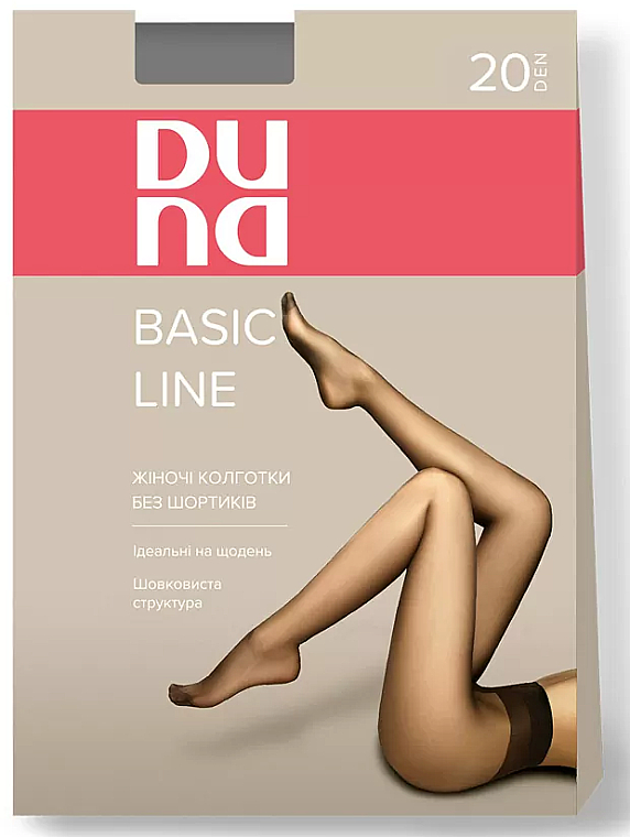 Колготки женские "Basic Line", 1123, 20 Den, черный - Duna — фото N1