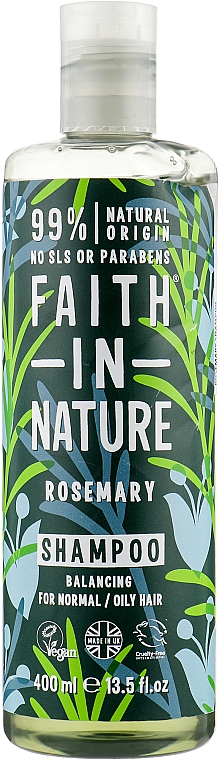 Шампунь для нормального і жирного волосся "Розмарин" - Faith In Nature Rosemary Shampoo — фото N1